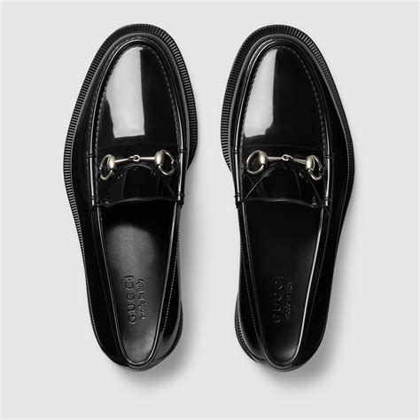 gucci rubber horsebit loafers